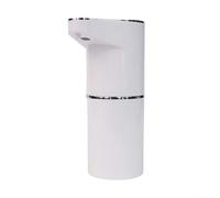 Dispenser automatico di sapone in schiuma con tecnologia a infrarossi touchless e controllo del volume a tre livelli per efficienza in casa o nei bagni pubblici, finitura bianca, porta di ricarica USB
