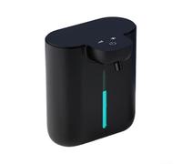 Dispenser automatico di sapone in schiuma da 500 ml con livelli di uscita regolabili, progettato per risparmiare spazio e fornire erogazione di sapone al tatto (gel nero)