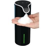 Dispenser automatico di sapone ricaricabile con finestra visualizzazione, dispenser for lozione, cuscinetto antiscivolo, pompa for interruttore elettrico regolabile(Black)