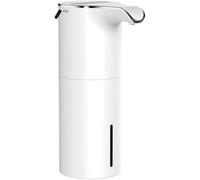 Dispenser automatico di sapone ricaricabile con finestra visualizzazione, dispenser for lozione, cuscinetto antiscivolo, pompa for interruttore elettrico regolabile(White)