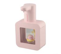 Dispenser automatico di sapone schiumogeno per bambini, 400 ml, ricaricabile tramite USB, 1200 mAh, IPX5, 3 livelli 20s, timer da parete o da tavolo, bottiglia visibile in ABS rosa giallo ABS PVC