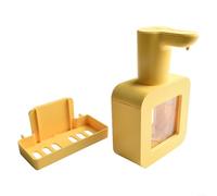 Dispenser automatico di sapone schiumogeno per bambini, 400 ml, ricaricabile tramite USB, 1200 mAh, IPX5, 3 livelli 20s, timer da parete o da tavolo, bottiglia visibile in ABS rosa giallo ABS PC PVC
