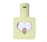 Dispenser automatico di sapone schiumogeno per bambini, lavamani touchless da parete con luce, ricaricabile tramite USB, 400 ml, grazioso accessorio da bagno per bambini (limone giallo)