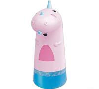 Dispenser automatico di sapone schiumogeno touchless, con tempo di risposta di 0,25 secondi, per mani libere in cucina o bagno, resistente all'acqua, funziona con vari saponi liquidi (rosa)