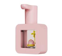 Dispenser automatico di sapone senza contatto, 400 ml Grazioso dispenser automatico di sapone schiumoso, Montaggio a parete o su piano di lavoro per bagno e cucina(Rosa)
