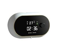 Dispenser automatico di schiuma di sapone con sensore senza trapano a parete senza contatto con display LCD elegante e professionale per il bagno schiuma cucina scuola aziendale (bianco) (Nero)