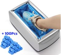 Dispenser Automatico per Copriscarpe + 100pcs Copri Scarpe Buste Distributore