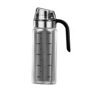 Dispenser automatico per olio d'oliva, 450 ml/550 ml, ricaricabile, contenitore per condimenti a tenuta stagna, ampia apertura per una facile ricarica per cucinare barbecue, insalata, vetro