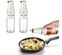 Dispenser automatico per olio e aceto, 2 bottiglie in vetro da 500 ml, antigoccia e a prova di perdite, ideale per condimenti