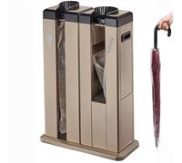 Dispenser automatico per ombrelli umidi con ruote, include 500 sacchetti lunghi e corti, funzionamento facile per la comodità dei giorni di pioggia