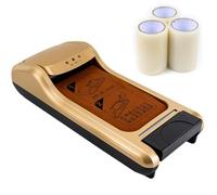 Dispenser automatico per pellicola per scarpe - Macchina portatile per avvolgere copriscarpe per casa, ufficio, supermercato, fabbrica - Proteggi i pavimenti con 3 rotoli di pellicola per scarpe