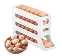 Dispenser automatico per uova a 4 livelli,Automatico Rotolante Contenitore di Uova Porta Uova da Frigo Organizer per Conservare 30 Uova Scatola per La Conservazione Delle Uova