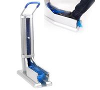 Dispenser automatico portatile di copriscarpe, macchina copriscarpe con braccioli, dispenser automatico di copriscarpe senza elettricità richiesta, capacità 100 pezzi, per casa, ufficio, fabbrica