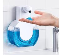 Dispenser Bagno Automatico,420ml Dispenser Cucina Elettrico Parete Schiuma,4 Livelli Regolabili Ricaricabile via USB per Cucina Bagno