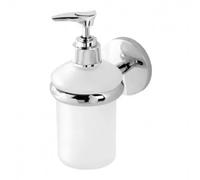 Dispenser bagno in acciaio cromato e vetro serie bora