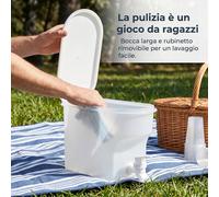 Dispenser bevande con rubinetto, per bevande fredde in PP alimentare