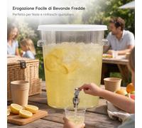 Dispenser Bevande con Spina - in Plastica PC - con Coperchio