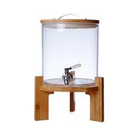 Dispenser bevande,erogatore acqua in vetro con rubinetto e supporto in legno,dispenser per bevande ghiacciate da,per feste,dispenser per bevande fredde per l'uso quotidiano delle,Bring support,5l