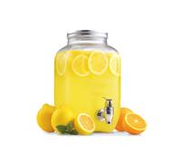 Dispenser Bevande in Vetro 8L con Rubinetto in Acciaio