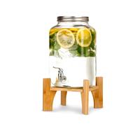 Dispenser Bevande in Vetro 8L con Rubinetto in Alluminio