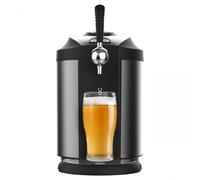Cecotec BeerFlow 5000 - Dispenser per birra da 60 W, gamma di temperatura controllata da 3 a 6 °C, compatibile con fusti universali pressurizzati, 5 l, indicatore temperatura LED, maniglia per il