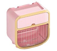 Dispenser Carta Asciugamani, Distributore di fazzoletti da bagno a parete con cassetto for bagno in casa, ufficio e altro ancora(Pink)
