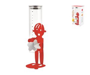 Dispenser Cereal Sunrise metallo rosso Ros Home
