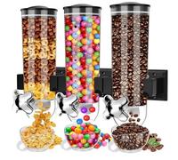 Dispenser Per Cereali A Parete / Nero / Triplo