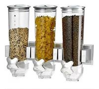 Dispenser Per Cereali A Parete / Bianco / Triplo
