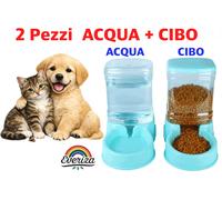 DISPENSER CIOTOLA DISTRIBUTORE AUTOMATICO ACQUA e CIBO 3,8L PER CANI E GATTI