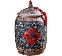 Dispenser Classico per Riso in Ceramica - Barattolo ermetico per Alimenti con Coperchio, Contenitore in Porcellana per Alimenti secchi, Disponibile con capacità di 11/22/33/55 libbre, Perfetto