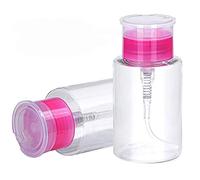 Dispenser con erogatore a pompa per solvente per unghie, flacone da 180 ml, da viaggio, vuoto, per solvente per unghie e struccante, strumento per nail art (confezione da 2)