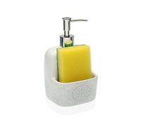 Dispenser con spugnetta da cucina bianca design Mandala 10,5 x 9,4 x 17,8 cm (altezza)
