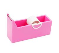 Dispenser Cutter con supporto integrato per uso desktop, rosso rosa | Nastro di posizionamento integrato per erogare, taglierina seghettata che fornisce un punto di taglio dedicato, unificato
