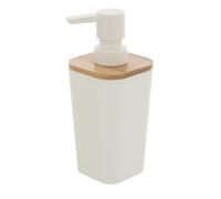 Dispenser da appoggio in plastica bambu bianco 17hx7,3x7,3 cm 350 ml 006401