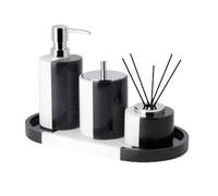 Dispenser da banco per sapone Set di dispenser sapone for bagno - accessori in marmo, arredamento rustico Arredamento bagno vintage(Silver,A)