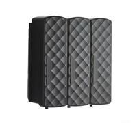 Dispenser da parete a 3 scomparti per shampoo, balsamo e gel doccia con pulsante grande per un facile utilizzo (C)