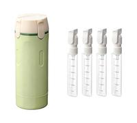 Dispenser da viaggio 4 in 1, confezione da 4 flaconi da viaggio da 30 ml, per articoli da toeletta, contenitori a prova di perdite, contenitori portatili per shampoo, lozioni, balsamo, crema (verde