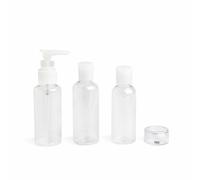 Dispenser da Viaggio per Liquidi 4 in 1 IDC Institute Travel Trasparente Set