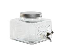 Dispenser d'acqua Home ESPRIT Trasparente Metallo Silicone Vetro ABS 3,5 L 19 x 25 x 16 cm - Marca: Home ESPRIT - EAN: 8424002175573
