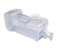 Dispenser d'acqua riutilizzabile in plastica 37 5L con rubinetto, progettato per risparmiare spazio nel frigorifero, facile da trasportare e servire bevande senza fuoriuscite (3,8 L)