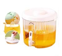 Dispenser di acqua fredda quadrato verde abete chiaro con rubinetto, brocca trasparente di grande capacità da 4 l per succhi di latte tè freddo, contenitore per bevande con doppio filtro per