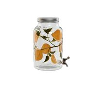 Dispenser di Acqua Home ESPRIT Giallo Metallo Silicone Cristallo ABS 18 x 24