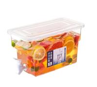 Dispenser di Acqua in Plastica da 5 Litri per Frigorifero - Dispenser di Bevande Ghiacciate Con Rubinetto in Acciaio Inossidabile a Tenuta Stagna