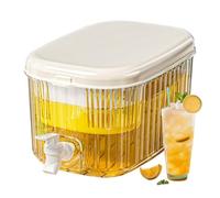 Dispenser di acqua per frigorifero, secchio per bolle fredde con colino, bollitore per succhi di frutta, grande contenitore refrigerante con rubinetto, porta bevande multifunzione per caffè, tè, latte