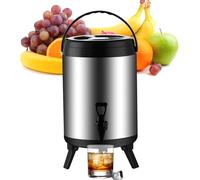 Dispenser di acqua portatile con funzione di raffreddamento, 10 l, dispenser termico per bevande, contenitore per bevande, da campeggio, per viaggi, vacanze, casa, ufficio, picnic