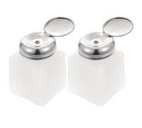 Dispenser di Alcool Isopropilico 2 Pezzi 100ml PE Bianco | Rubbing Alcohol, Flacone Pompa e Cover, Facile da Riporre e Riciclare