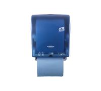 Dispenser di Asciugamani Carta Automatico con Cellula Infrarossi per Bagno, con Batteria, in Plastica, 33.5x36x25cm, Blu