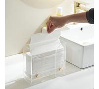 Dispenser di asciugamani di carta piegato in acrilico da banco adatto per asciugamani di carta piegati a Z, piegati a C o multi-fold
