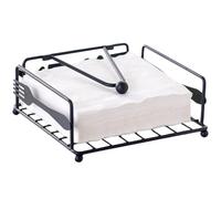Dispenser di asciugamani - Portasciugamani in carta orizzontale portatile 18 x 18 x 7 cm, supporto quadrato | Organizzatore di tovaglioli da tavolo in ferro per caffè, ristoranti,